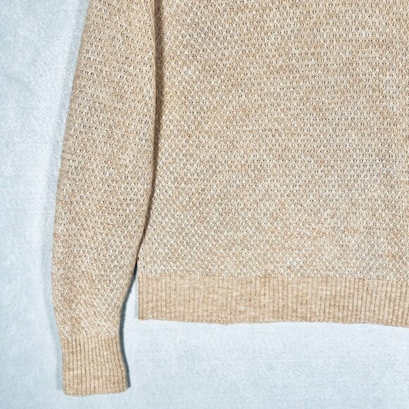 Quince Sweater Womens M Beige Tan Wool Alpaca Tunic Slouchy - Picture 2 of 11